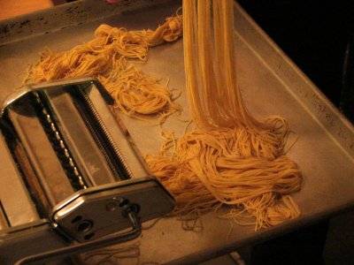 homemade fresh spaghetti