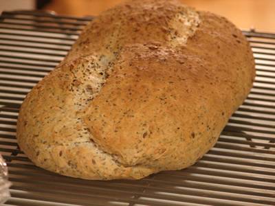 olive oil bread with seeds