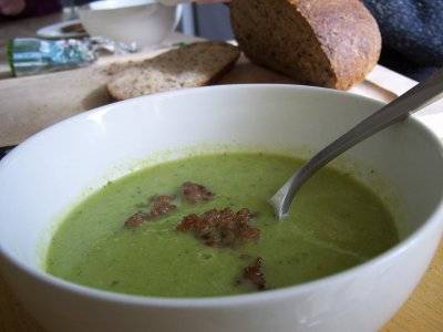 pea & celery soup