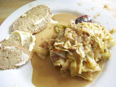 sausage & cabbage sausage & cabbage