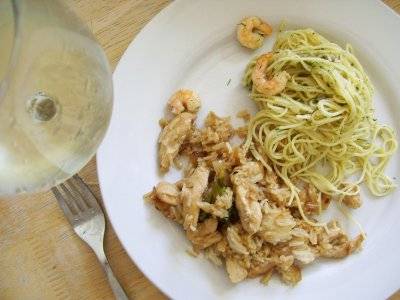 chicken & spaghetti chicken & spaghetti