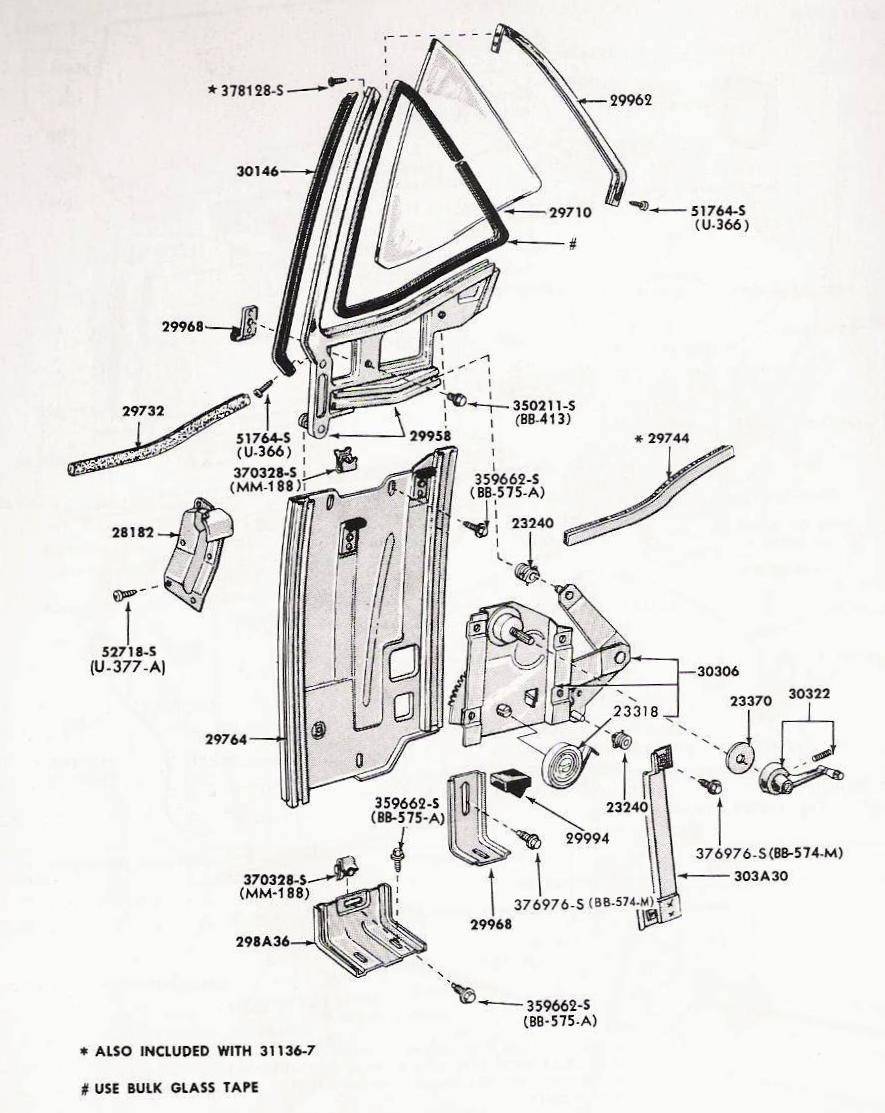 Rear Quarter Window Diagram