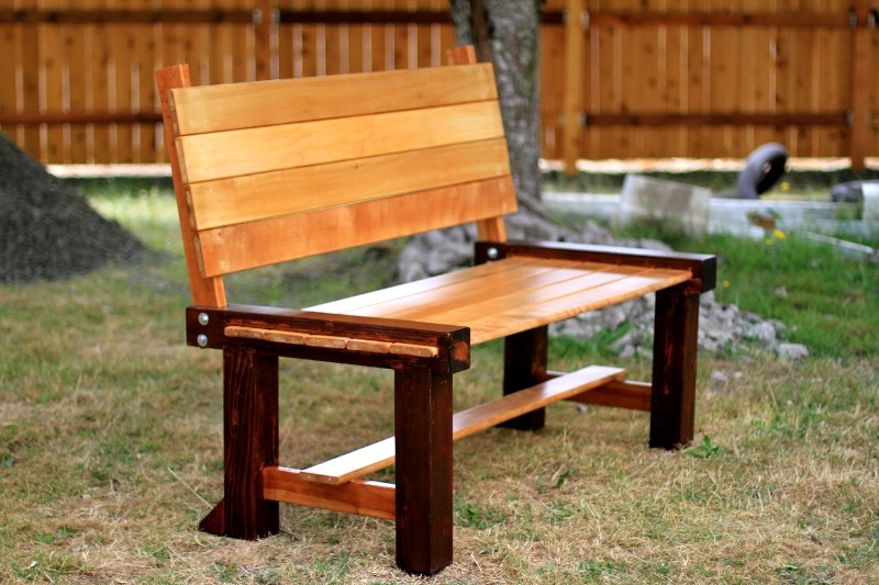 handmade outdoor bench