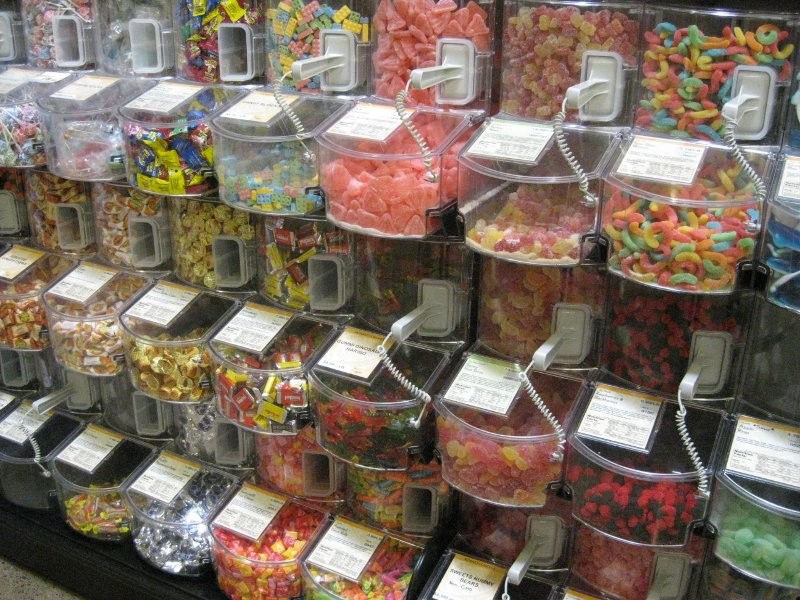 candy bins