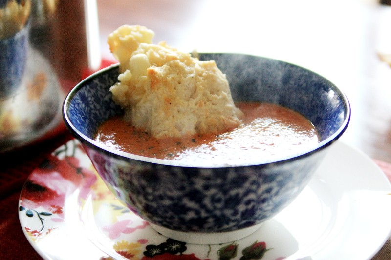 tomato soup & scone