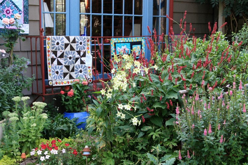 quilts in the garden