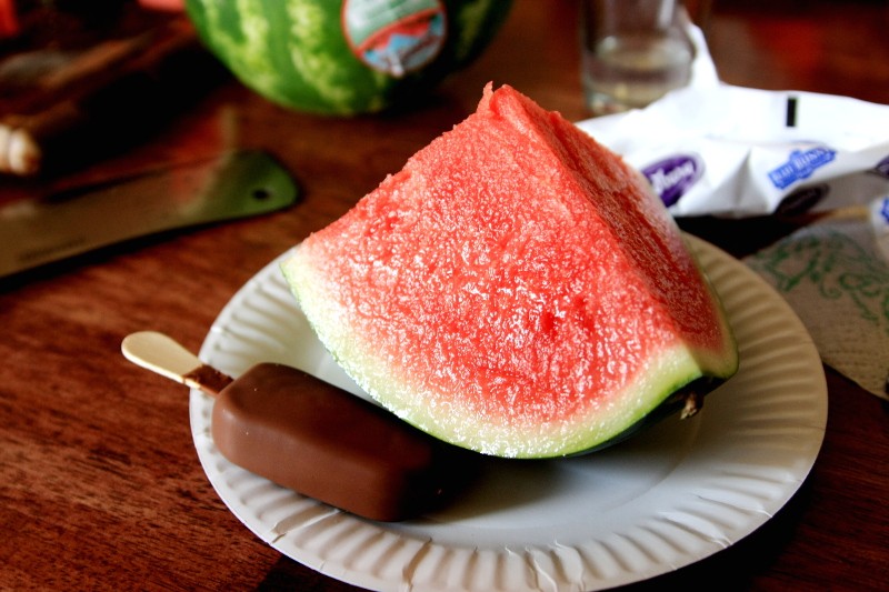 watermelon & ice cream