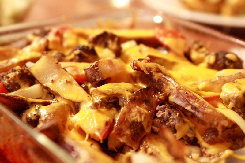 potato, beef & cheese casserole