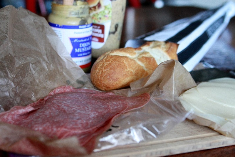 bread, salami & cheese