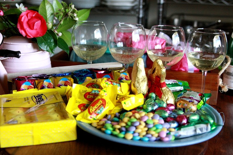 easter candy & champagne