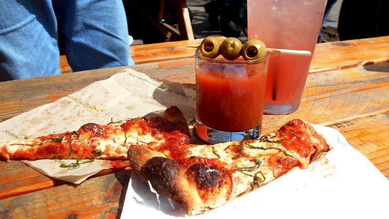 pizza & bloody mary