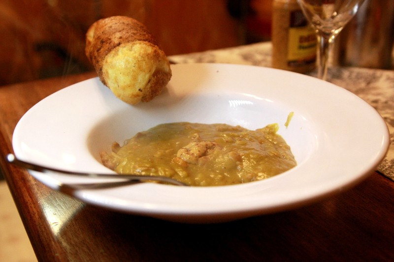 popover & split pea soup