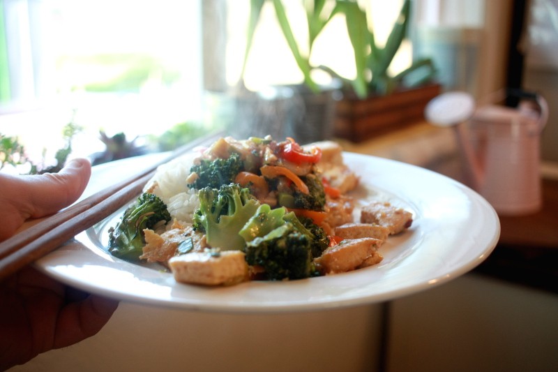 rice, tofu & vegetables