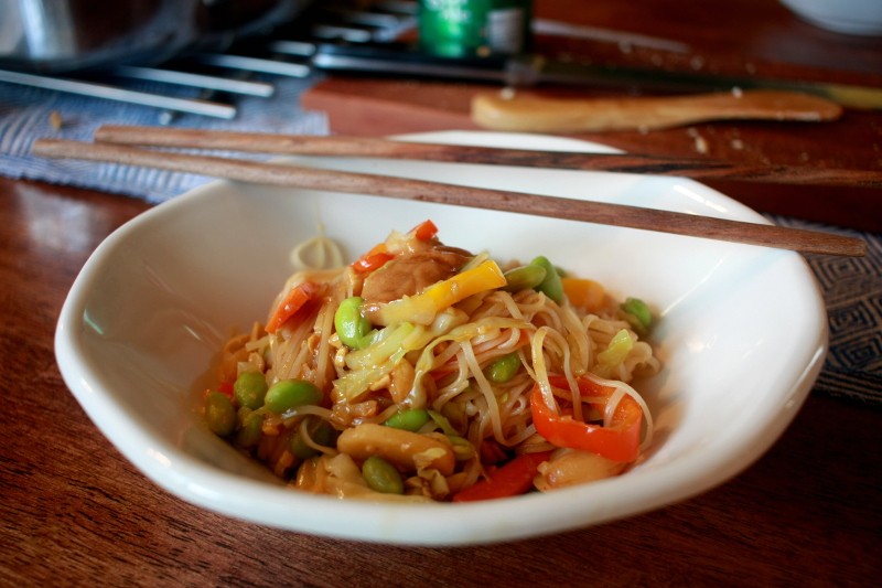 rice noodles & vegetables