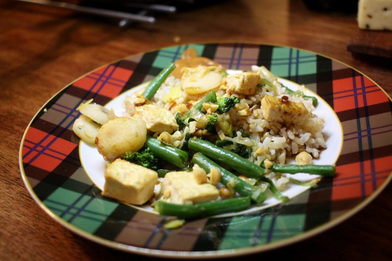 rice & veggies & tofu