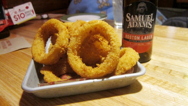 onion rings & sam adams