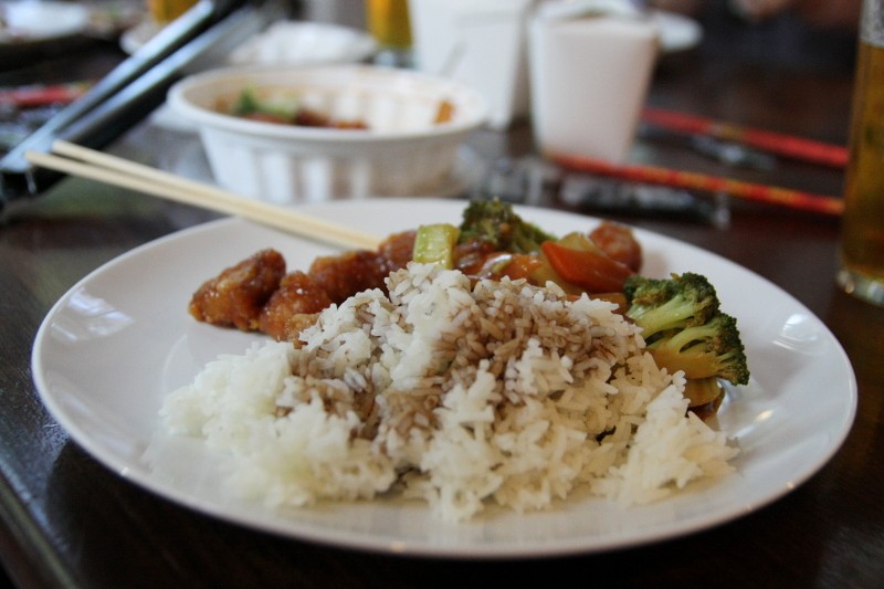 rice, chicken & veggies