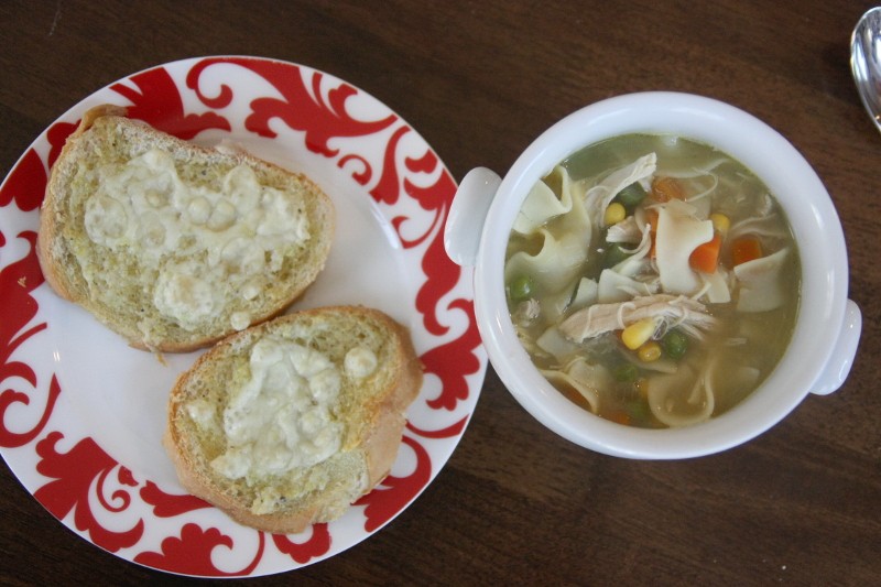 soup & cheese bread