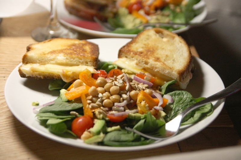grilled cheese & salad